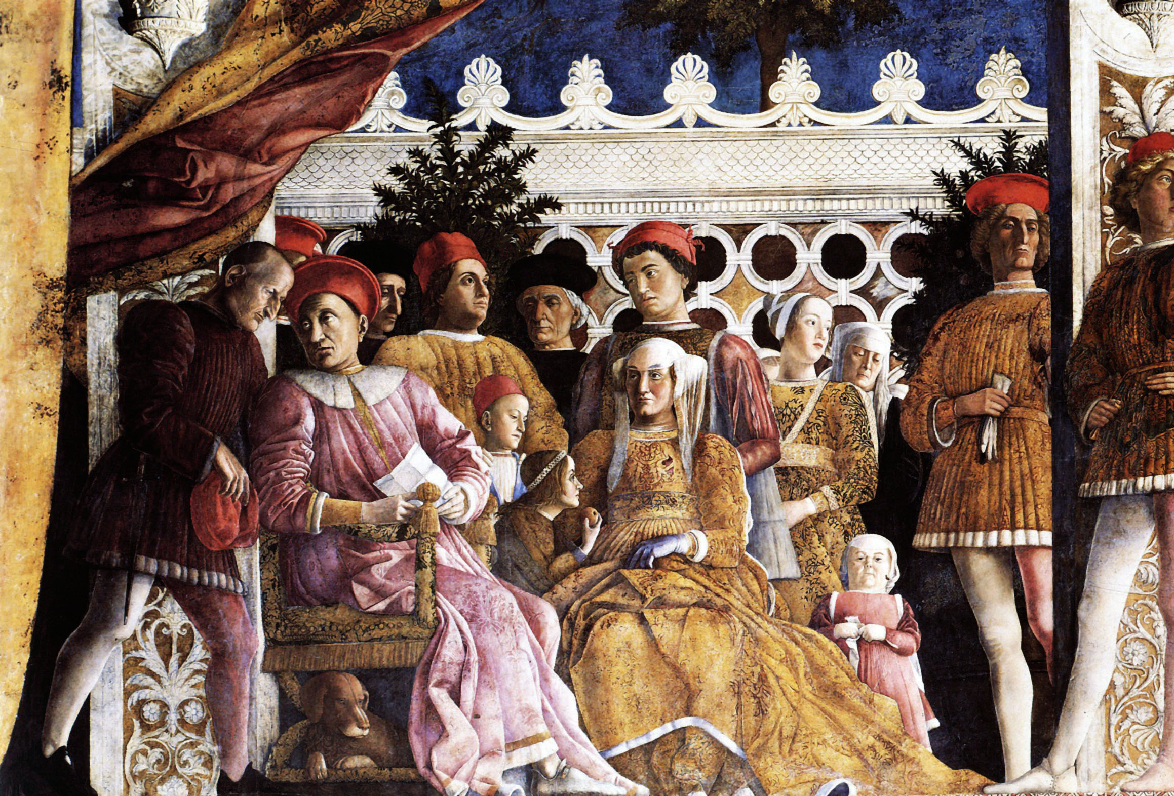 1460-1475 andrea mantegna la chambre des epoux mur decora ludovico